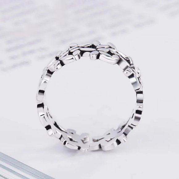 ❤️ 925 Sterling Silver Knot Rings Open Knuckle Rings for Women Adjustable Thumb - Picture 5 of 5